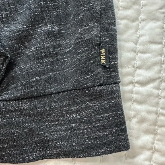 PINK Victoria's Secret Charcoal Hoodie with Logo - Picture 8 of 13